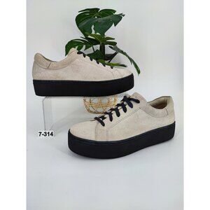Vagabond Shoemakers Women's Ivory Suede Platform Sneakers Size 7 US